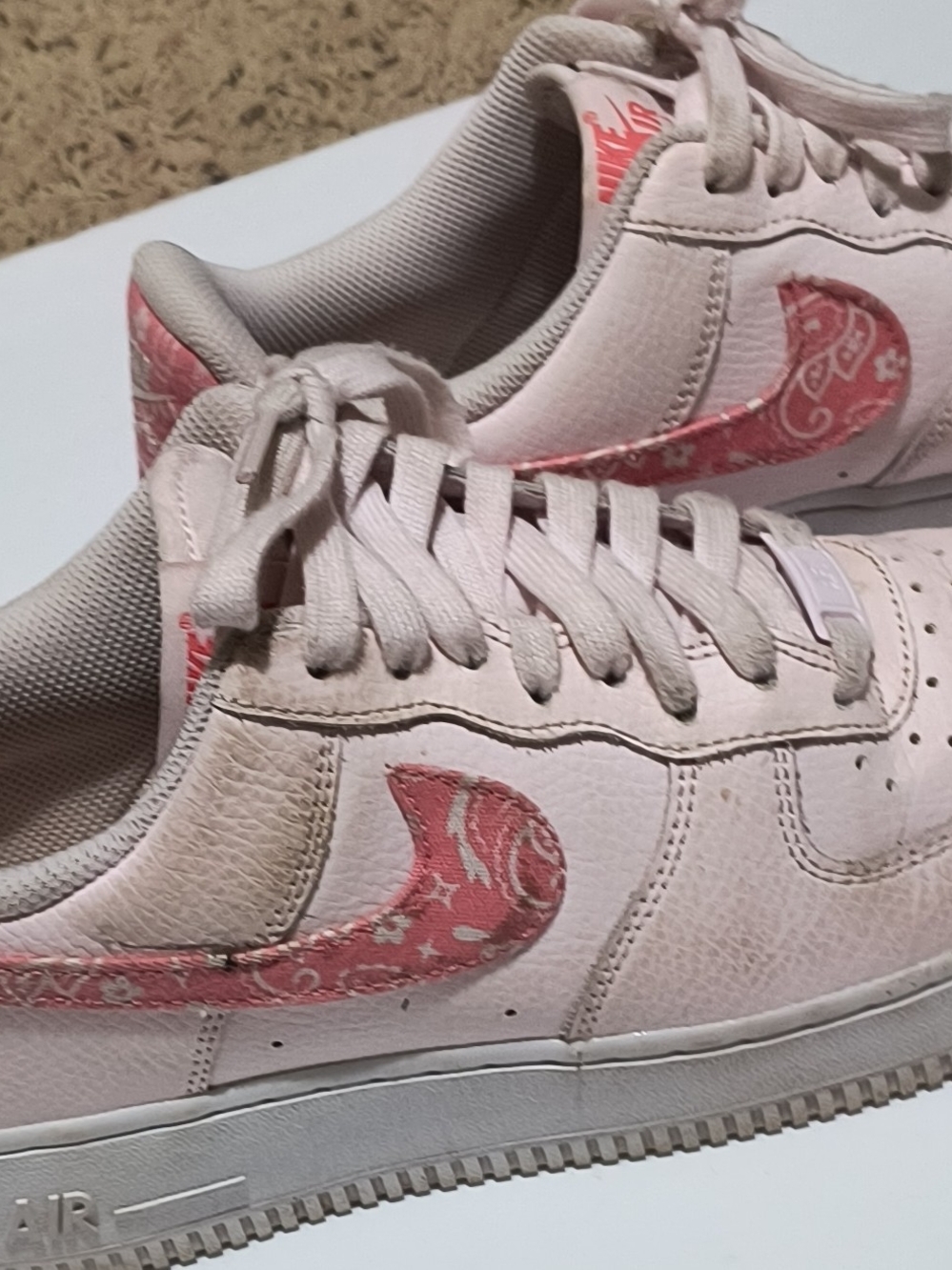 Nike Women’s Pink Paisley Swoosh Low-Top Sneakers